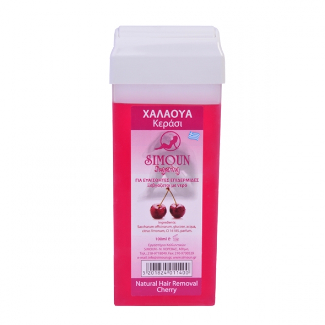 Roll on ceara depilatoare naturala de zahar - cirese, Simoun 100 g
