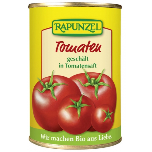 Rosii bio Rapunzel decojite la conserva, 400 g