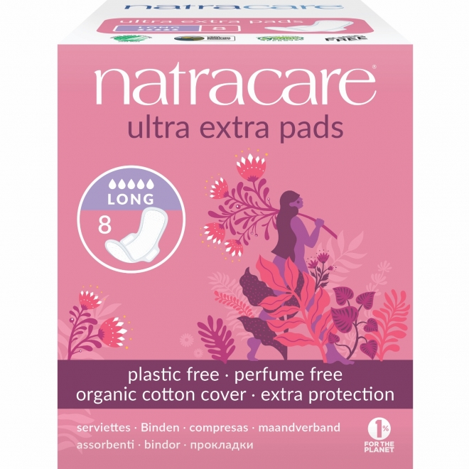 Absorbante bio -Ultra Extra de noapte (5 picaturi) - lung, Natracare, 8 buc