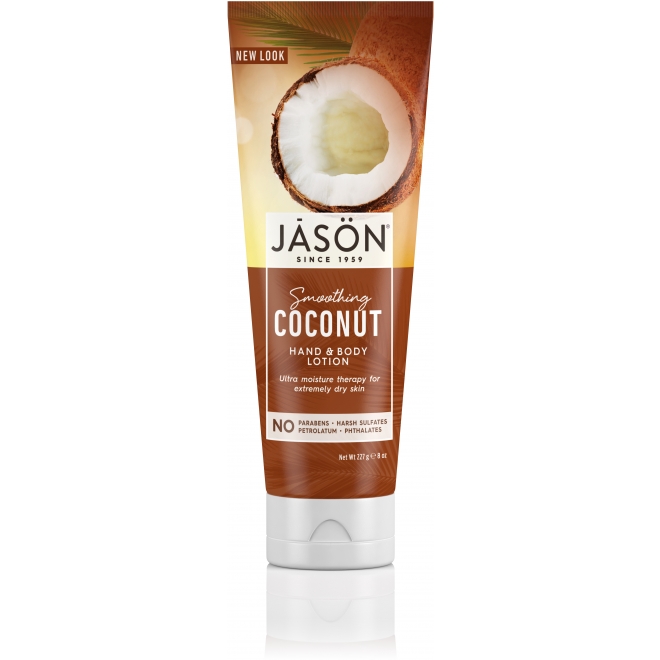Crema hidratanta cu ulei de cocos pt maini si corp, Jason, 227 g