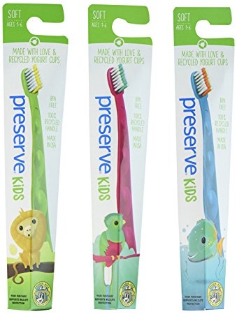 Periuta naturala de dinti Preserve pentru copii, Jason, 1 buc
