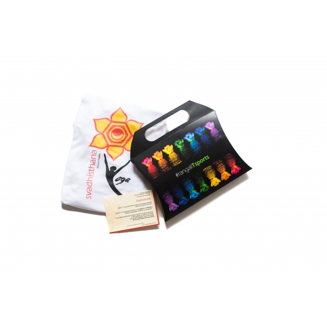 Tricou alb dama #rangaliTsports yoga chakra Svadhisthana