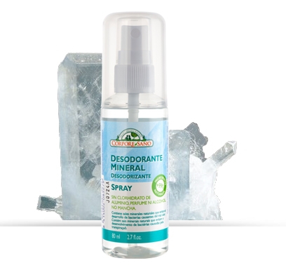 Deodorant mineral spray cu alaun Corpore Sano, 80 ml