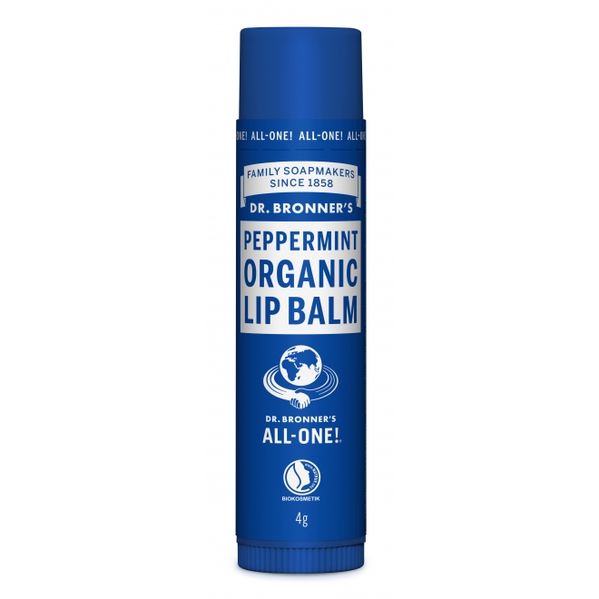 Balsam de buze organic cu menta, Dr. Bronner, 4 g