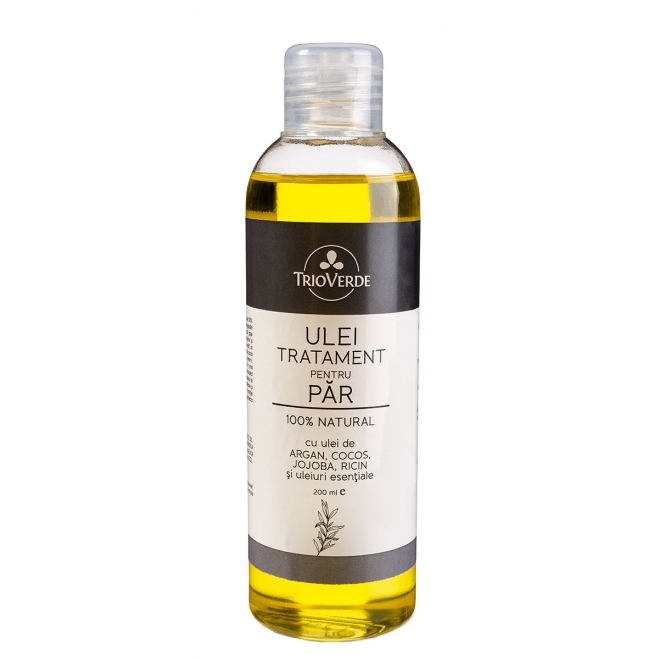 Ulei tratament pentru par, cu argan si ricin, Trio Verde, 200 ml