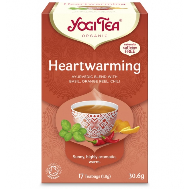 Ceai bio fara cofeina, Yogi Tea - Heartwarming - Bucuria vietii, 30.6 g