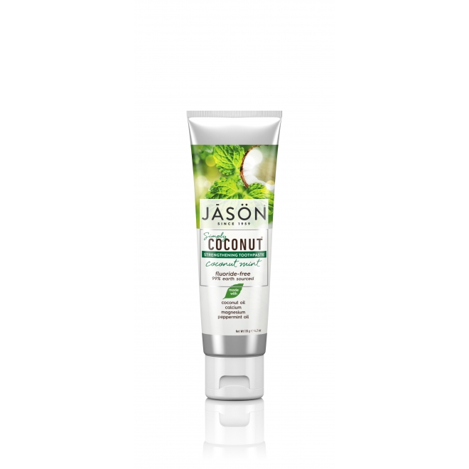 Pasta de dinti cu cocos si menta, pentru intarirea dintilor, Jason, 119 g