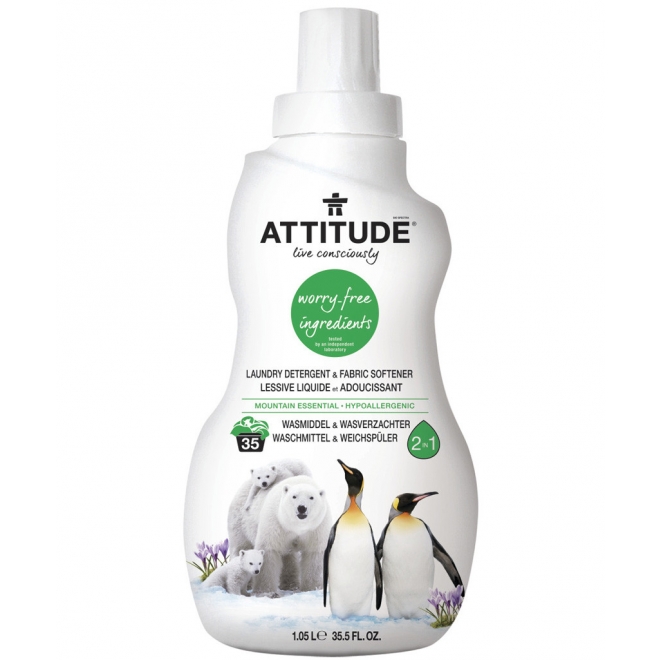 Detergent si balsam 2 in 1, aroma montana, Attitude, 1,05 L