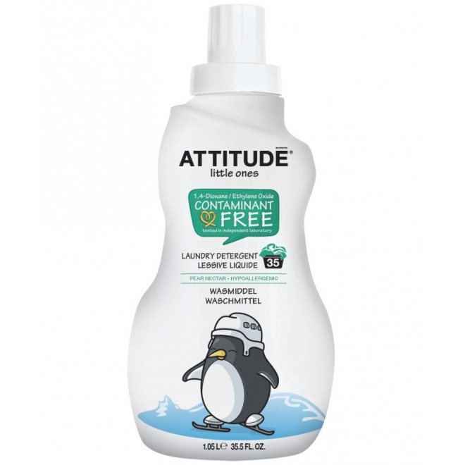 Detergent lichid de rufe pt. bebelusi, nectar de pere, 35 de spalari,Attitude,  1,05 L
