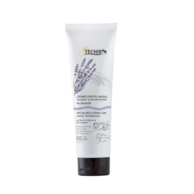 Crema cu lavanda pentru masaj calmant si reconfortant, Techir, 125 g
