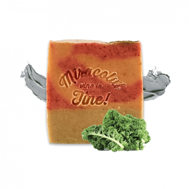 Sapun natural cu minerale si vitamine cu namol si kale, Techir, 120 g