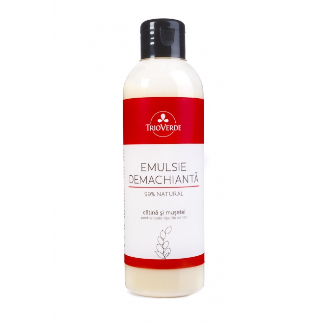 Emulsie demachianta, Trio Verde, cu catina si musetel, 200 ml