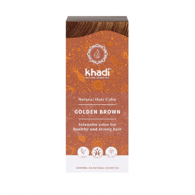 Vopsea henna Khadi - Saten Auriu , 100 g