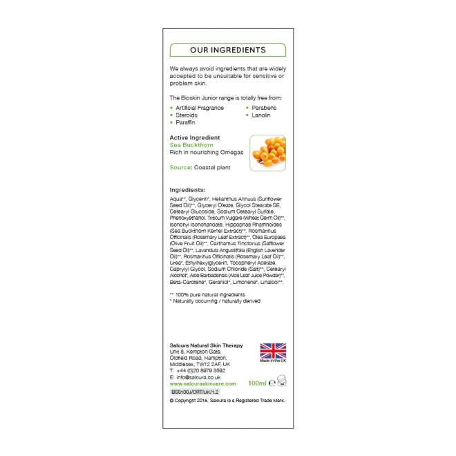Spray nutritiv Bioskin Junior pt bebelusi si copii, piele foarte uscata cu eczeme, dermatite, Salcura 100 ml