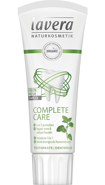 Pasta de dinti bio, Complete Care cu fluor, Lavera, 75ml