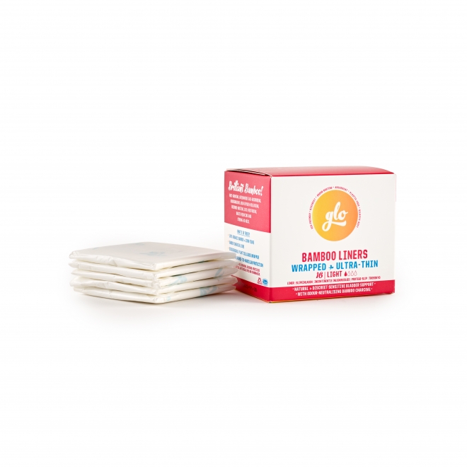 Absorbante zilnice cu carbune activ, fara aripioare light/incontinenta redusa, 16 buc (1 picatura), Glo Flo