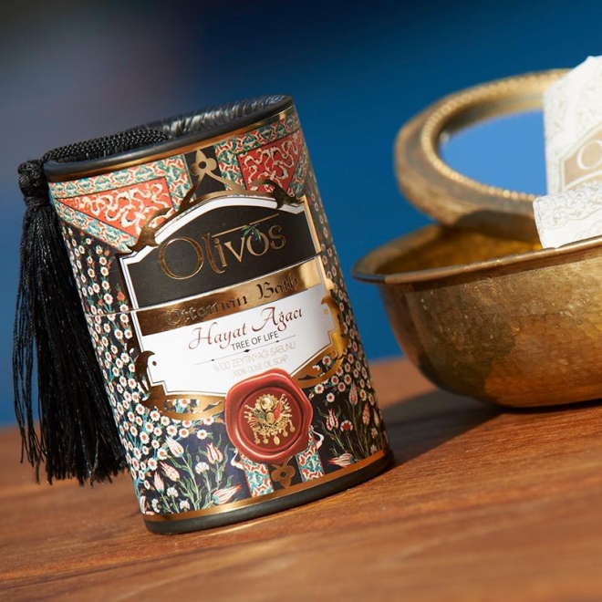 Sapun de lux Otoman Tree of Life cu ulei de masline, Olivos, 2x100 g