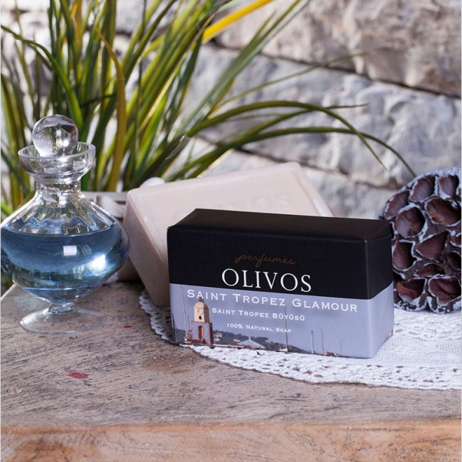 Sapun parfumat, pt ten, corp si par, Saint Tropez Glamour, cu ulei de masline extra virgin, Olivos, 250 g