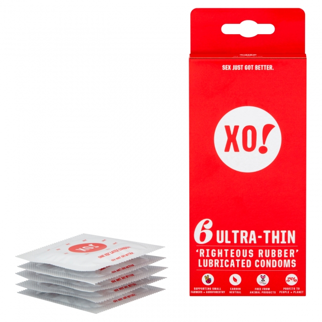 Prezervative din latex natural 100%, Ultra Subtiri, XO!, Flo, 6 buc