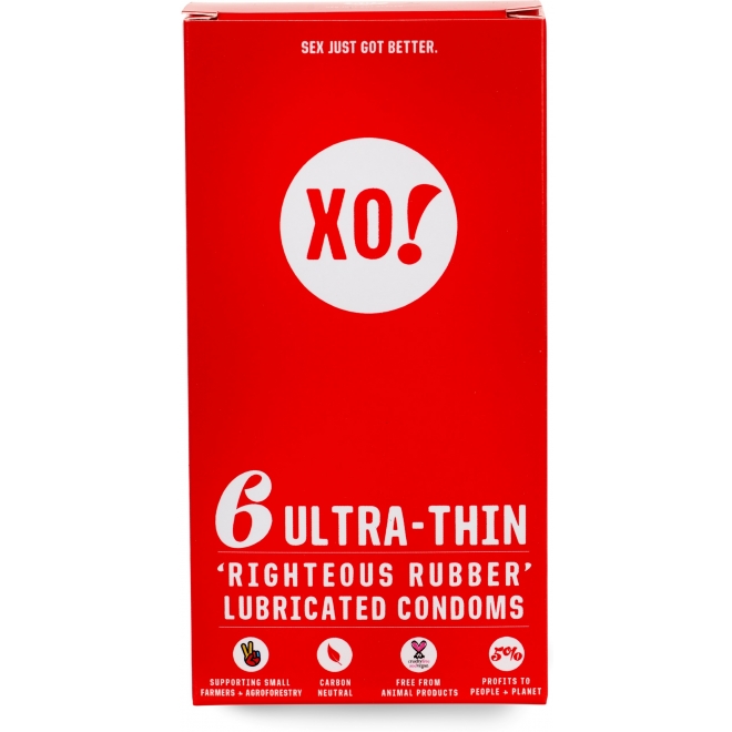 Prezervative din latex natural 100%, Ultra Subtiri, XO!, Flo, 6 buc