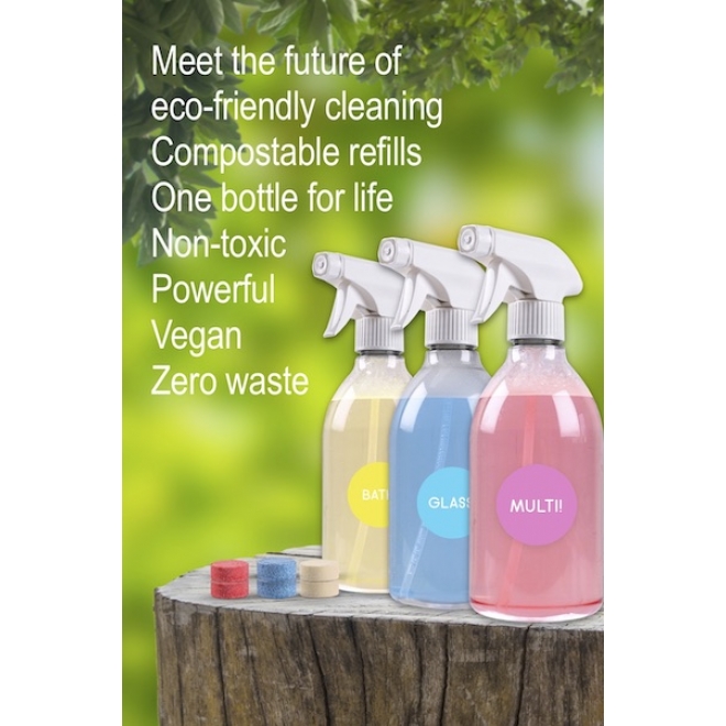 MIX de tablete pt solutie de curatare geamuri, baie si multi suprafete, 3 buc. Noout