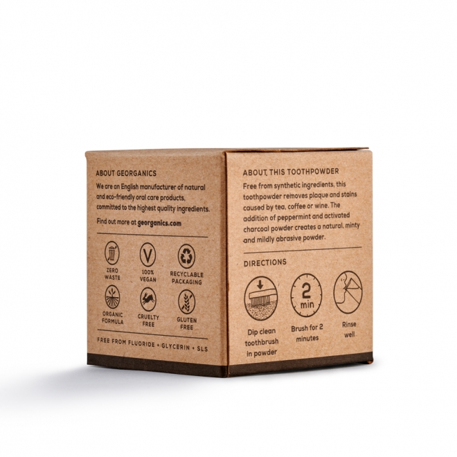 Pasta de dinti pudra Charcoal, Georganics, 60 ml