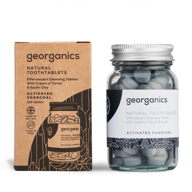 Pasta de dinti tablete Charcoal, Georganics, 120 buc
