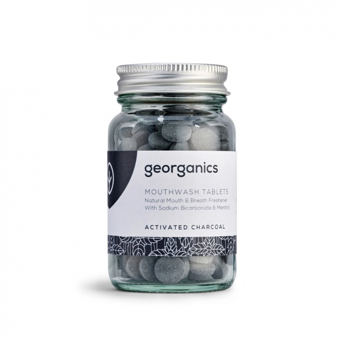 Tablete pentru igiena orala Charcoal (apa de gura), Georganics, 180 buc