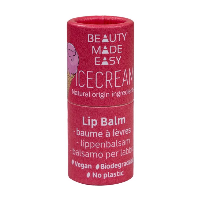 Balsam buze vegan, zero plastic, Ice Cream, Beauty Made Easy, 5.5 g