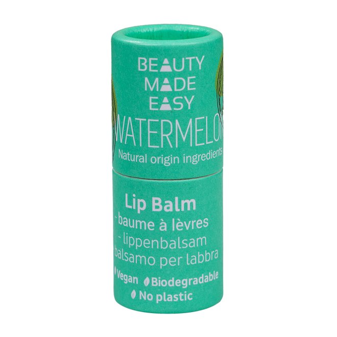 Balsam buze vegan, zero plastic, Watermelon, Beauty Made Easy, 5.5 g