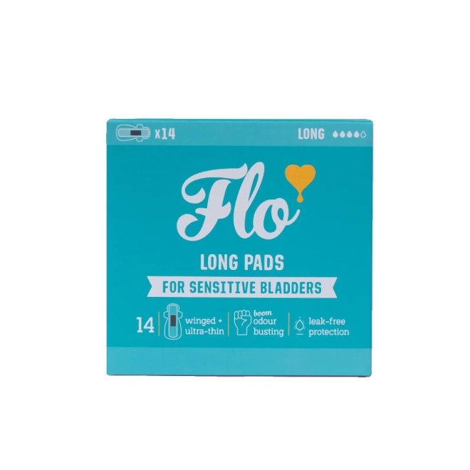 Absorbante lungi cu aripioare, cu carbune activ pentru incontinenta urinara, 4 pic, Flo, 14 buc