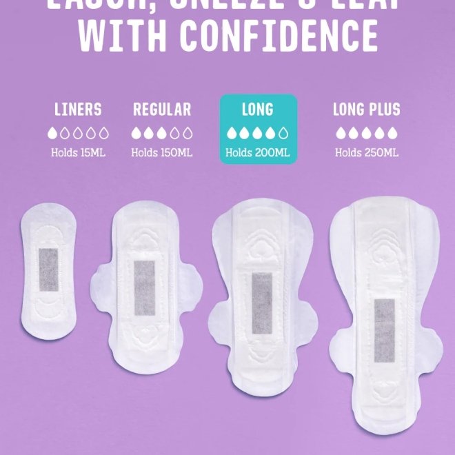 Absorbante lungi cu aripioare, cu carbune activ pentru incontinenta urinara, 4 pic, Flo, 14 buc