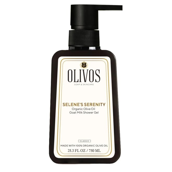 Gel de dus Selene's Serenity cu ulei de masline si lapte de capra, Olivos, 750 ml
