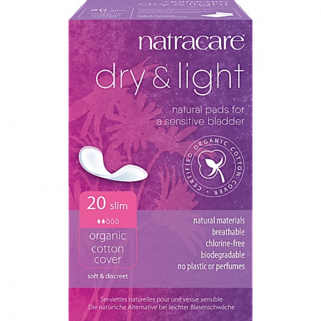 Absorbante subtiri pentru incontinenta urinara, Natracare, 20 buc