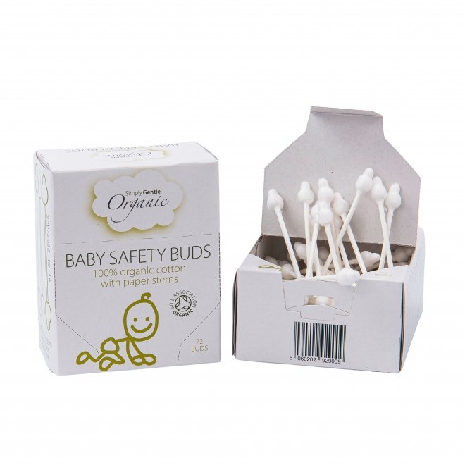 Betisoare de urechi pentru bebelusi din bumbac organic, Macdonald and Taylor, 72 buc
