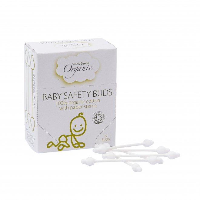 Betisoare de urechi pentru bebelusi din bumbac organic, Macdonald and Taylor, 72 buc
