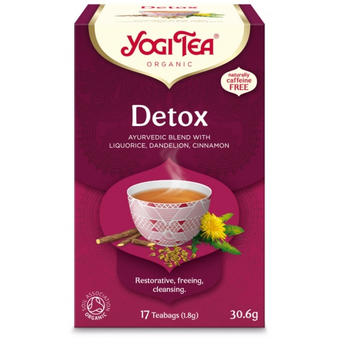 Ceai Bio fara cofeina, Yogi Tea - Detoxifiant, 30 g