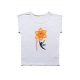 Tricou alb dama #rangaliTsports yoga chakra Svadhisthana