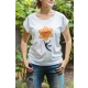 Tricou alb dama #rangaliTsports yoga chakra Svadhisthana