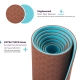 Saltea yoga reversibila, 183x61x0.6cm eco-friendly, TPE, inscriptionata posturi yoga, Sun Salutation Flow 2 in 1 , OmDashi